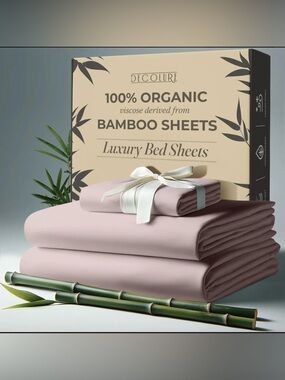 Organic Bamboo Bed Sheets - Blush Pink